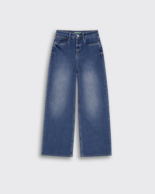 Jeans Wide-Tiro Alto