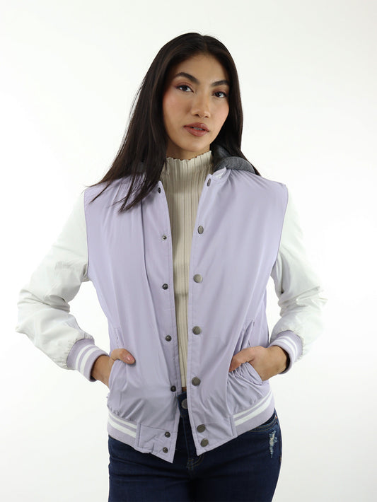 Chamarra baseball-Lila