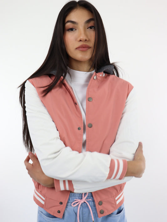 Chamarra baseball-Rosa