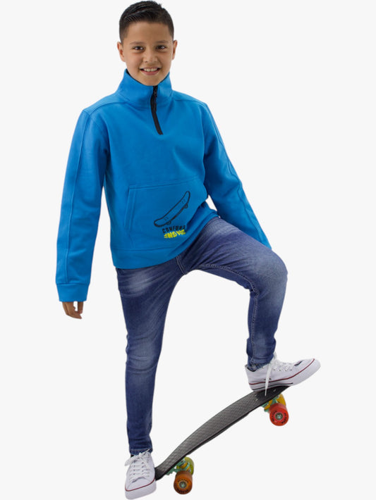 Sudadera skater azul