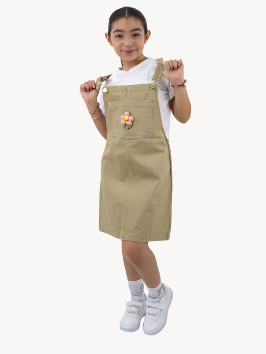 Jumper de color khaki con detalle floral