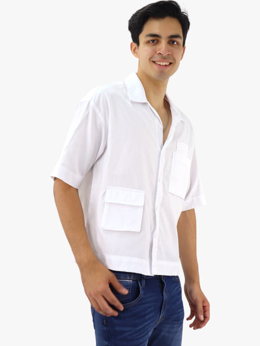 Camisa oversize con bolsillos