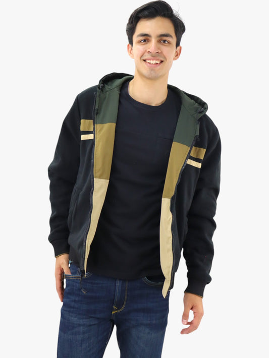 Chamarra doble vista de color combinado