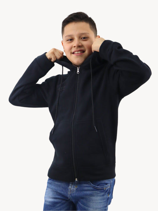 Sudadera abierta de color negro