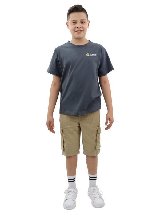 Bermuda cargo beige claro