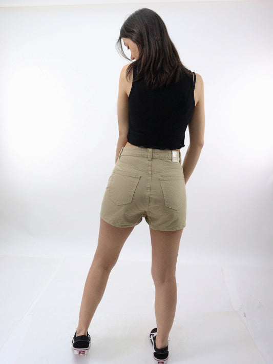 Short-falda de color khaki