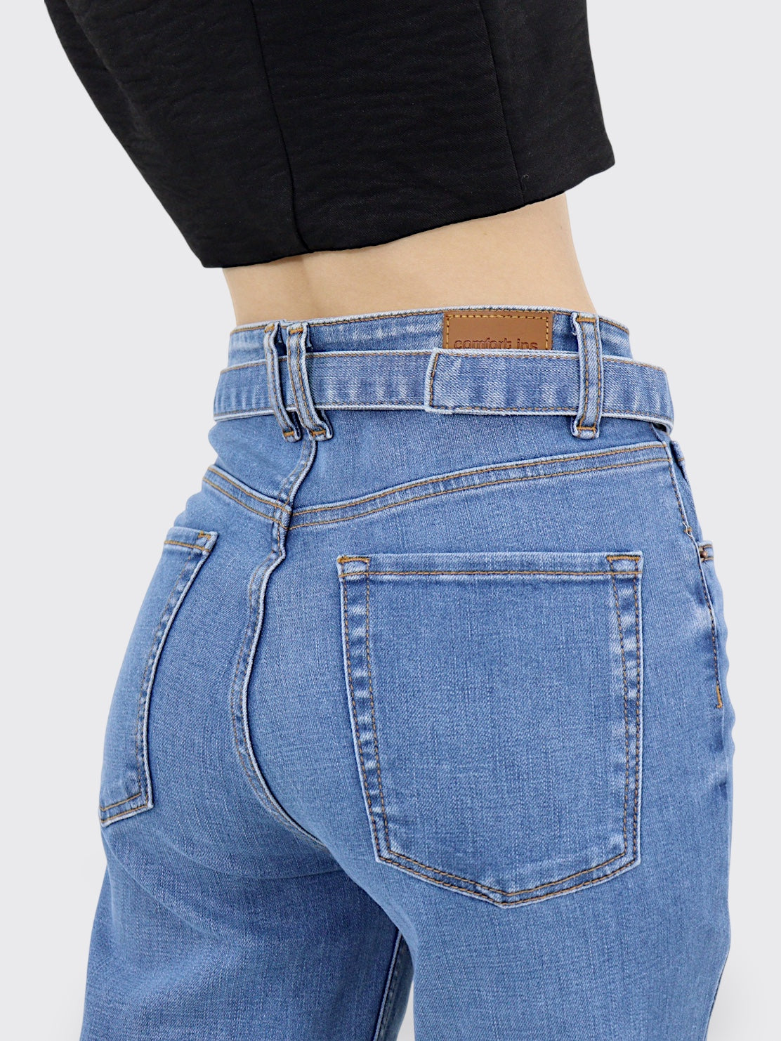 Jeans Wide-Tiro Alto