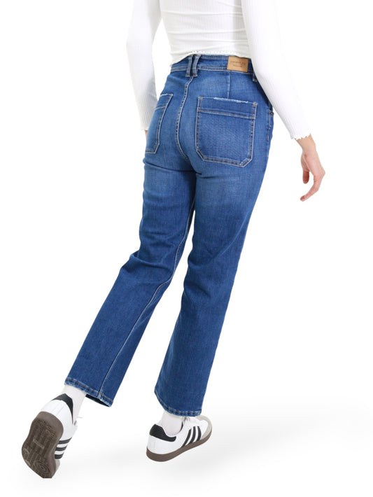 Jeans Recto-Tiro Alto