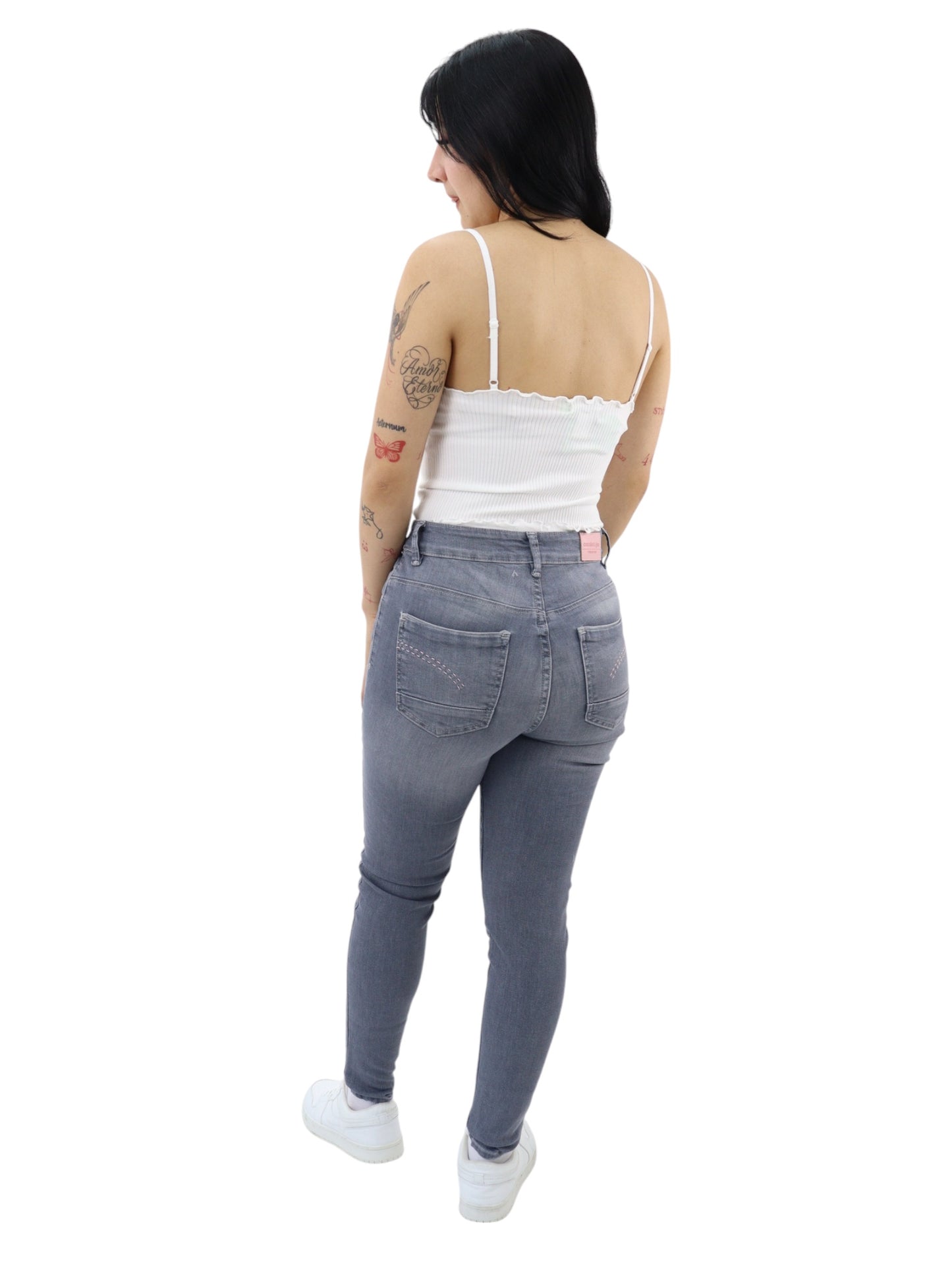 Jeans Skinny Gris Oscuro