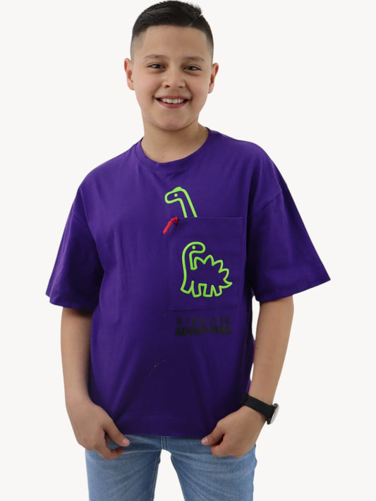 Playera oversize de color morado
