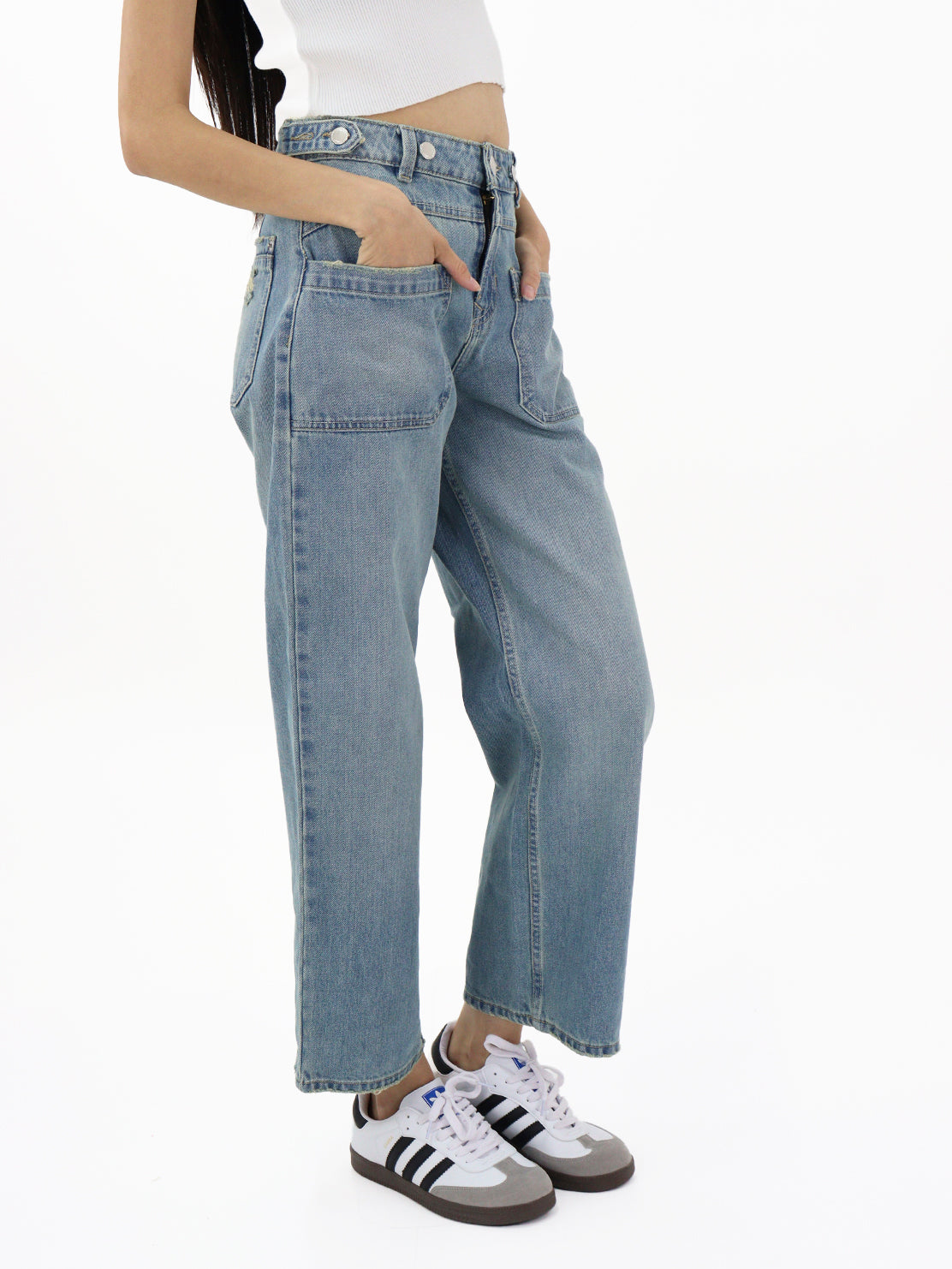 Jeans Baggy-Tiro Alto