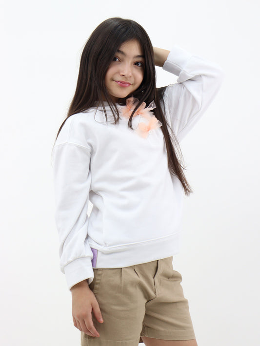 Sudadera con detalle de moños