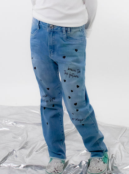 Jeans mom clasic con estampado (EDICIÓN ESPECIAL)