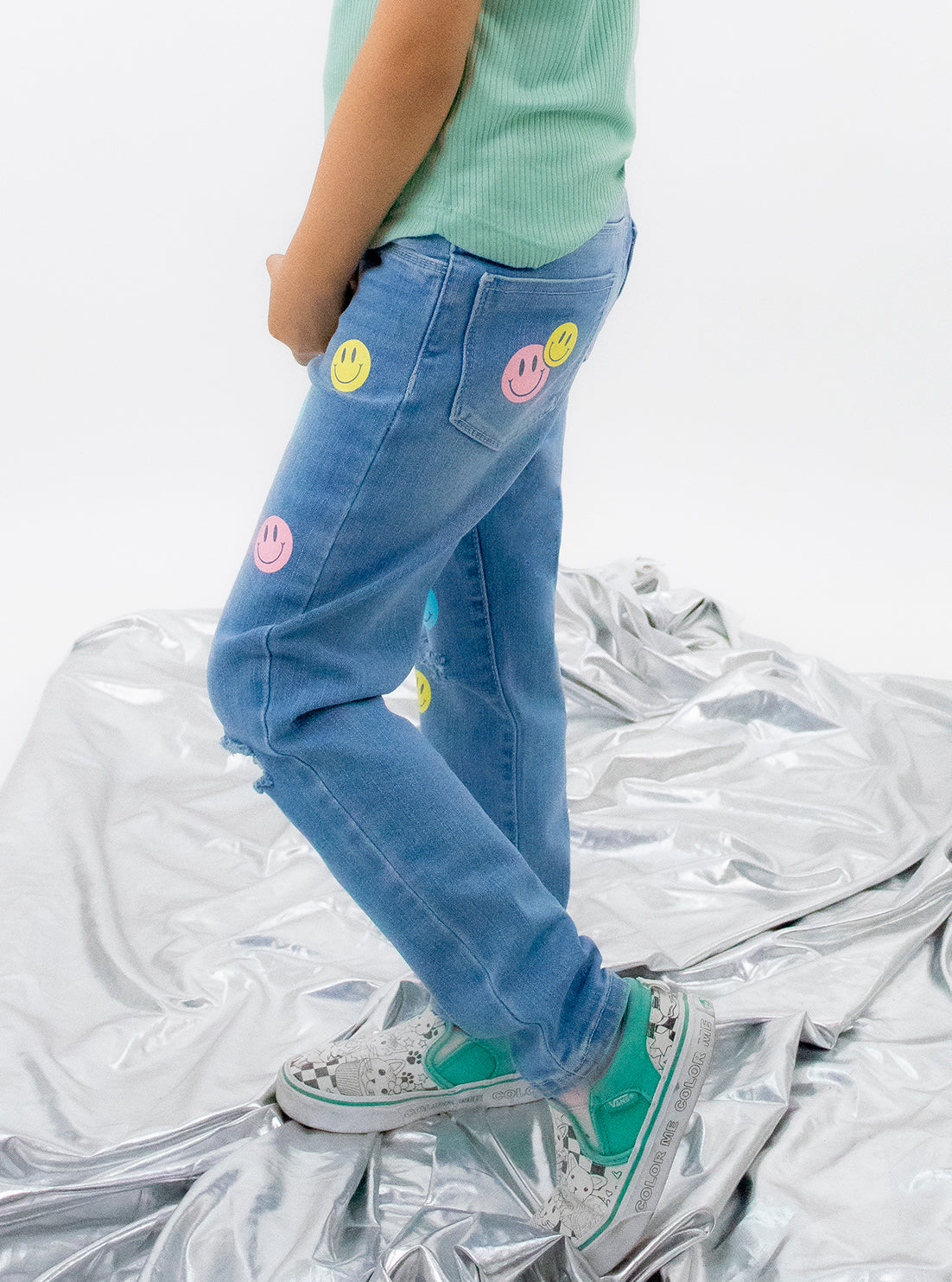 Jeans mom clasic con estampado (EDICIÓN ESPECIAL)