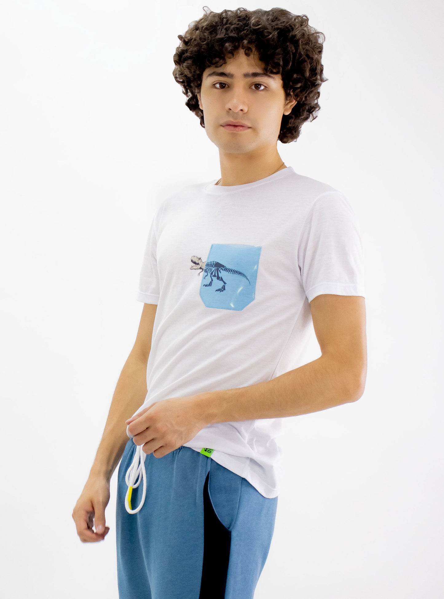 Playera manga corta de color blanco