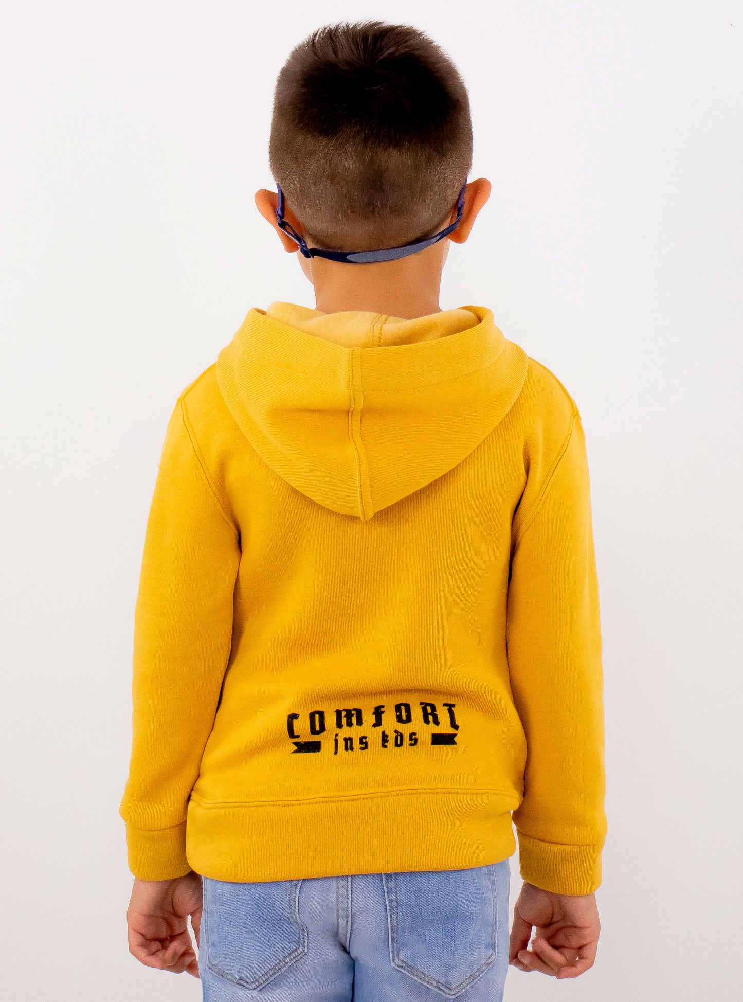 Sudadera con lentejuela reversible de color amarillo