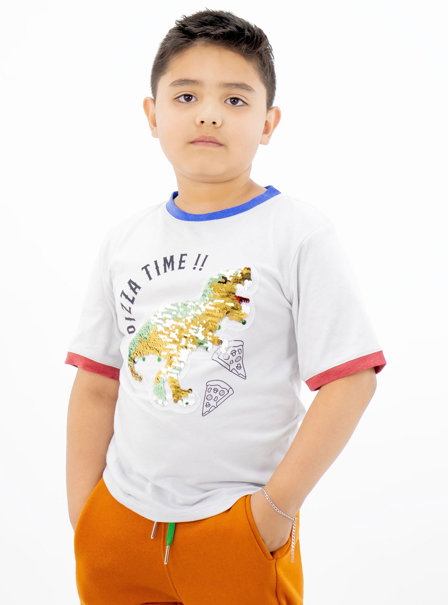 Playera manga corta con lentejuela reversible