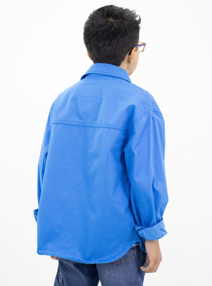 Sobrecamisa de color azul