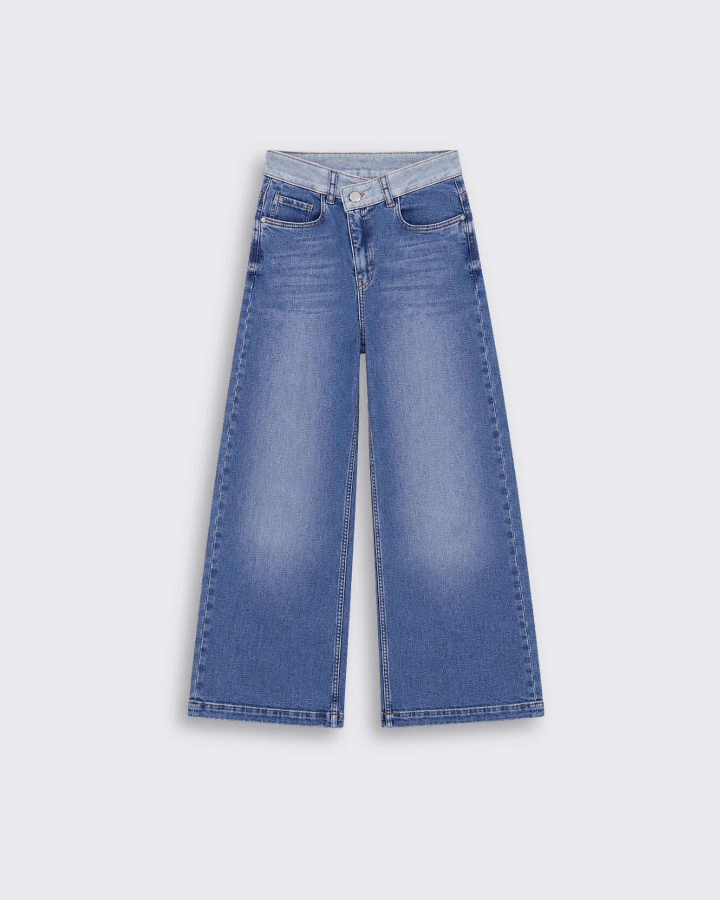 Jeans Wide-Tiro Medio