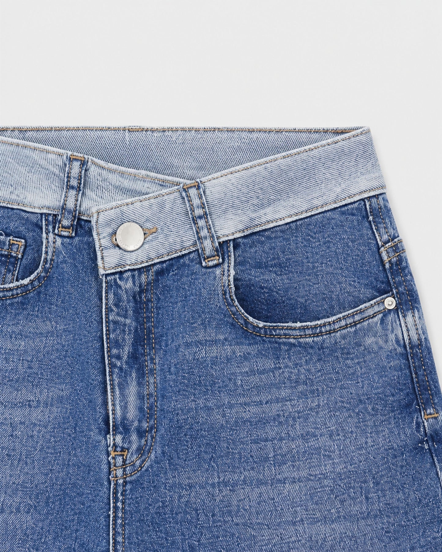 Jeans Wide-Tiro Medio
