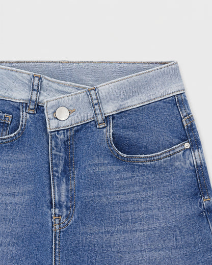 Jeans Wide-Tiro Medio
