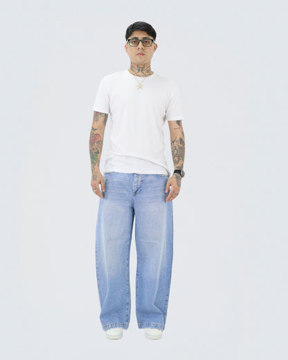 Jeans Barrel Azul Claro