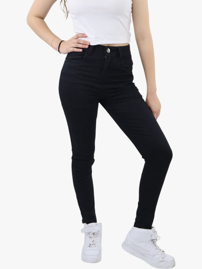 Jeans skinny tiro alto negro (NUEVA TEMPORADA)