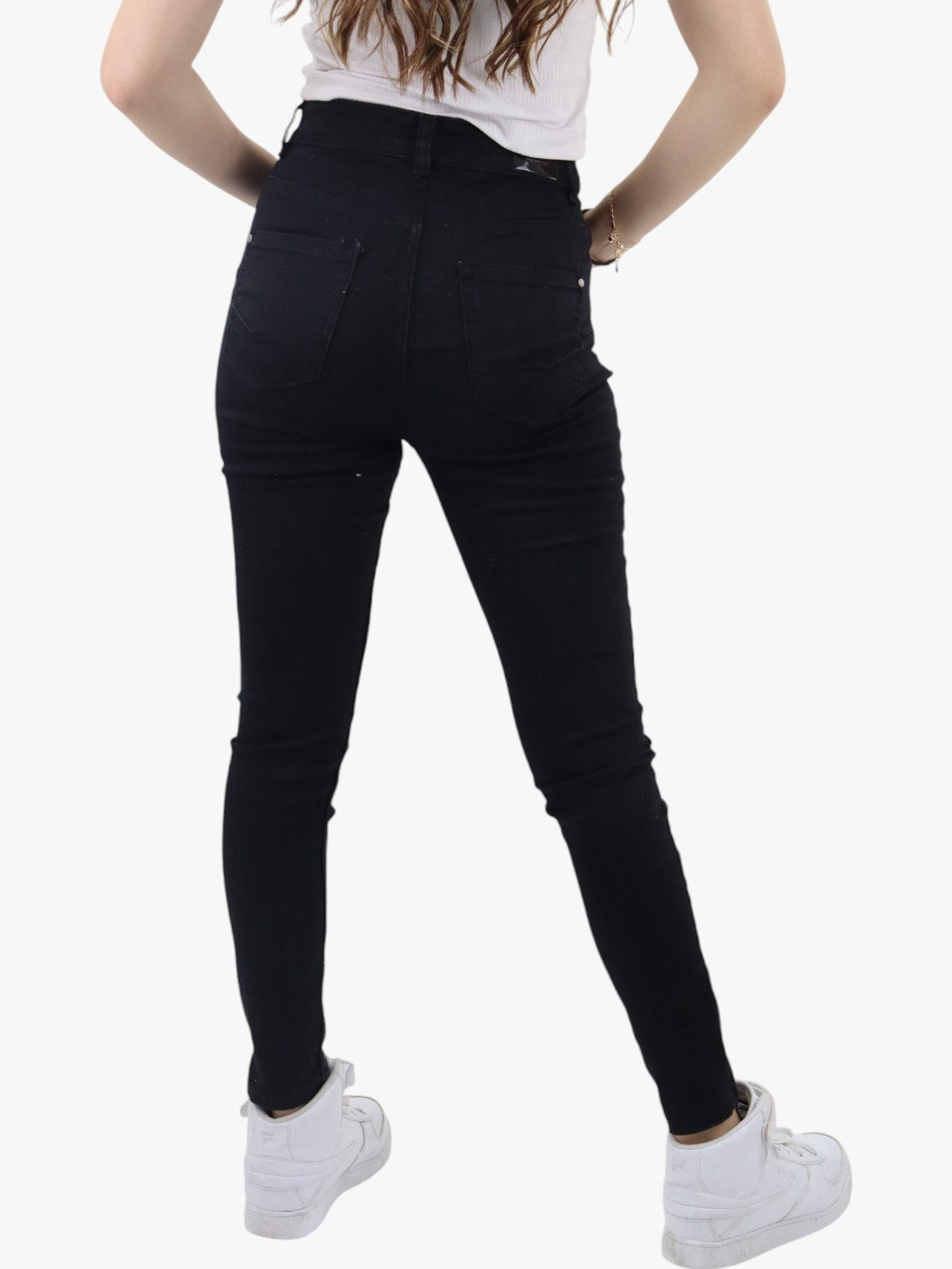 Jeans skinny tiro alto negro (NUEVA TEMPORADA)