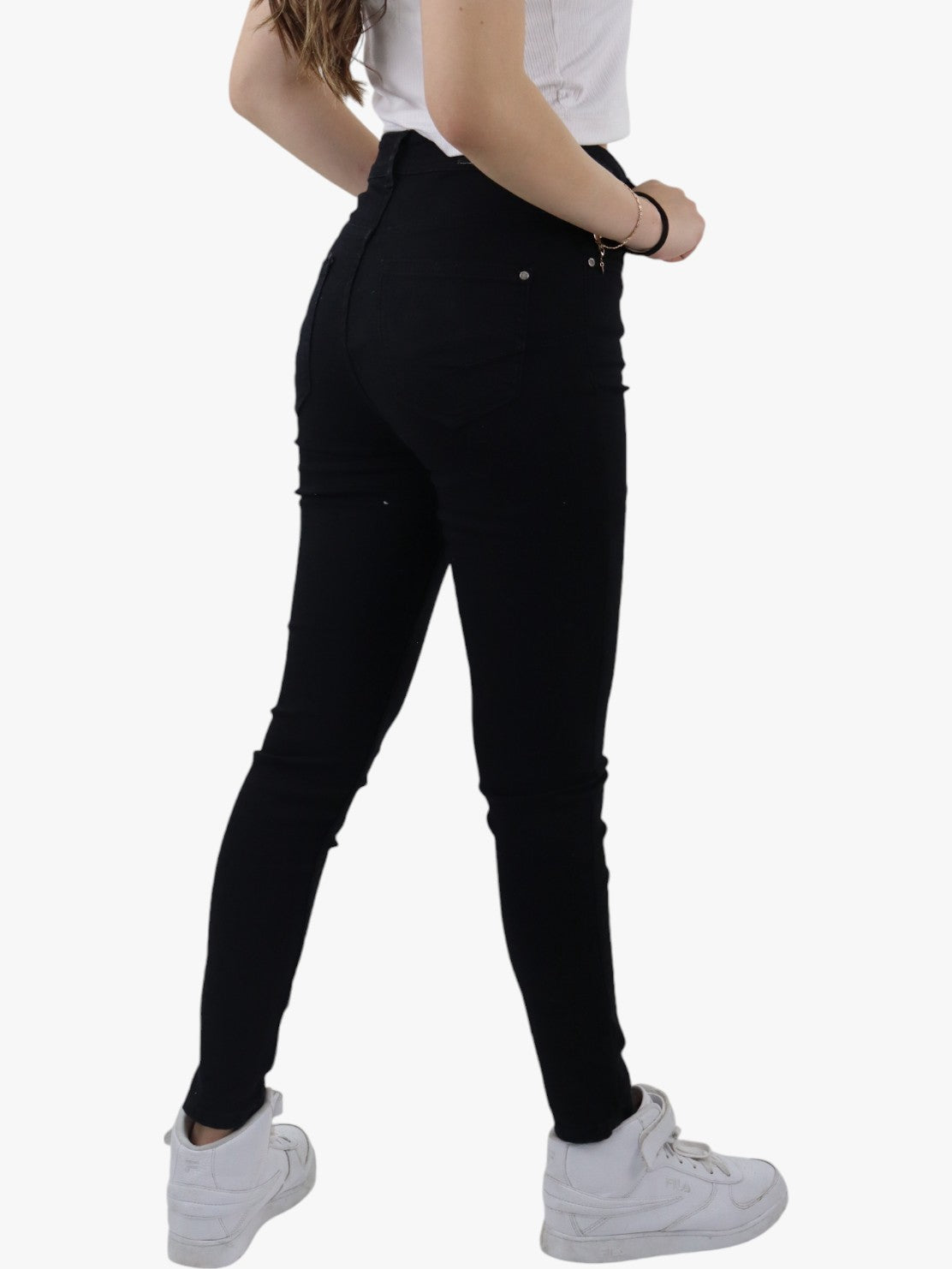 Jeans skinny tiro alto negro (NUEVA TEMPORADA)