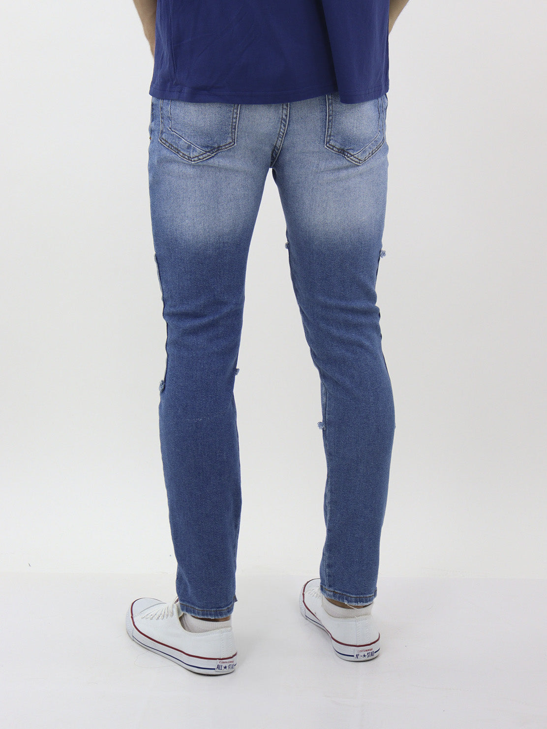 Jeans skinny con destrucción