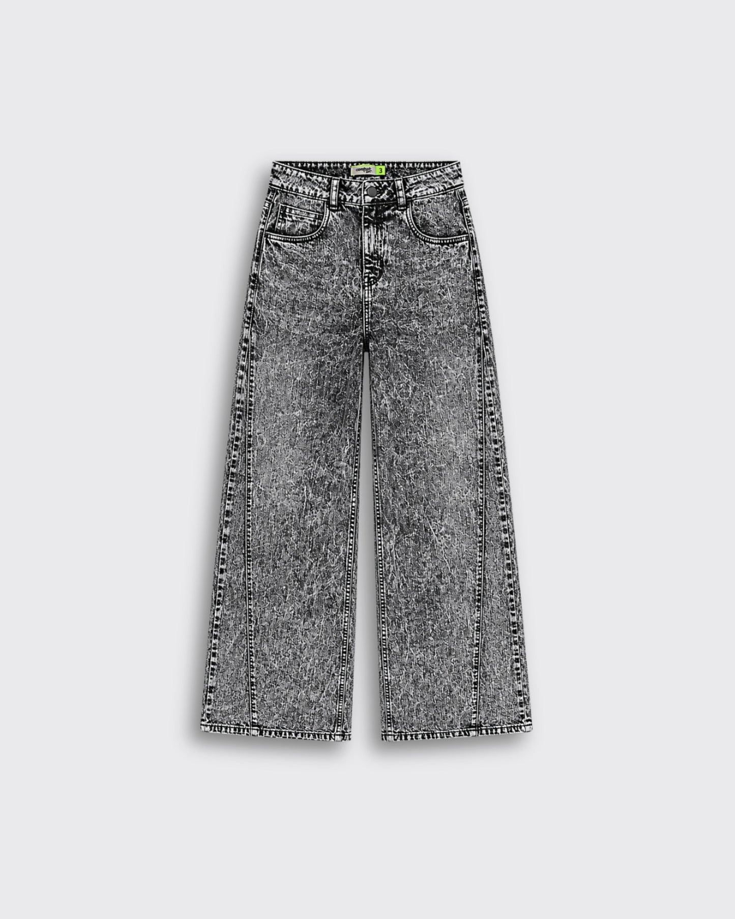 Jeans Wide-Tiro Alto