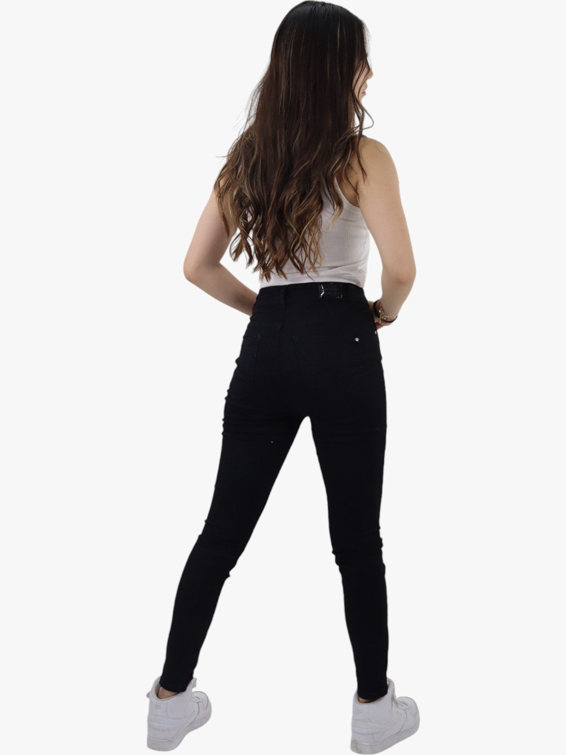 Jeans skinny tiro alto negro (NUEVA TEMPORADA)