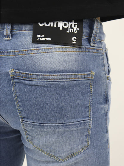 Jeans skinny fit con destrucción