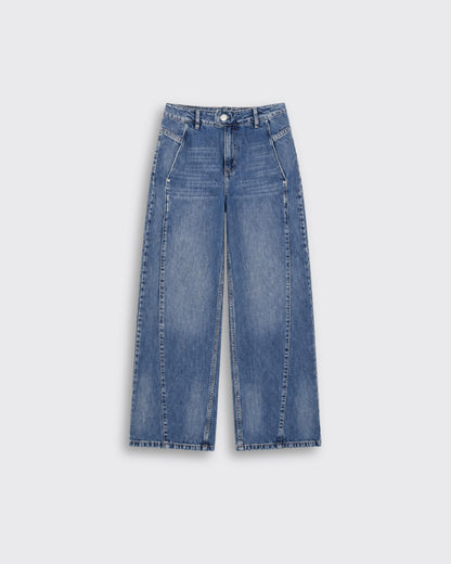 Jeans Wide-Tiro Alto