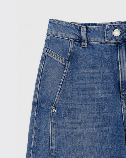 Jeans Wide-Tiro Alto