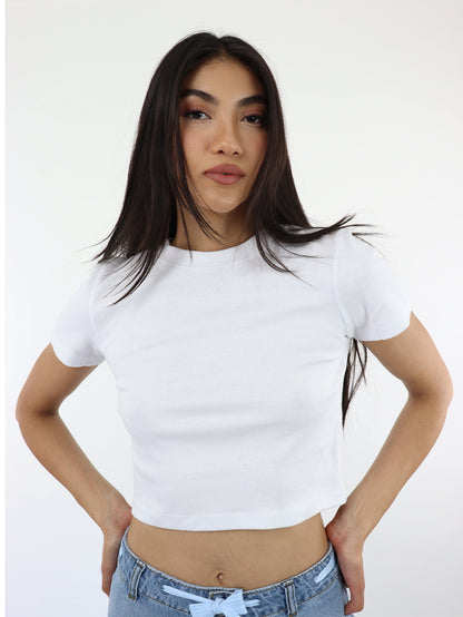 Playera básica de color blanco