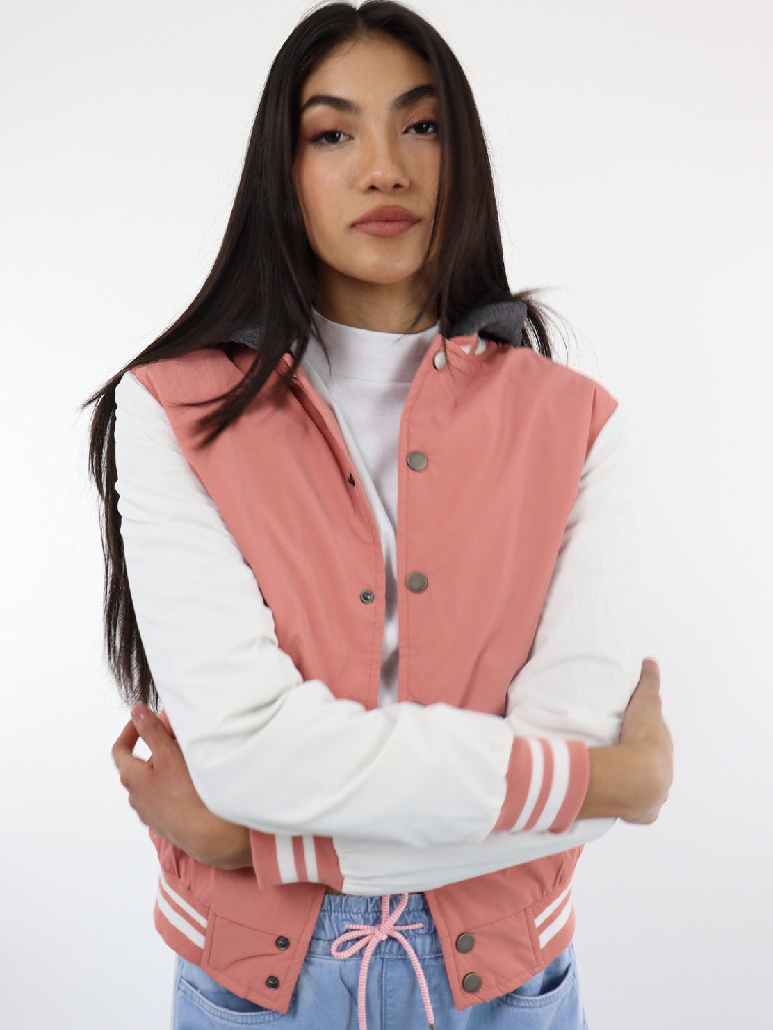 Chamarra baseball-Rosa
