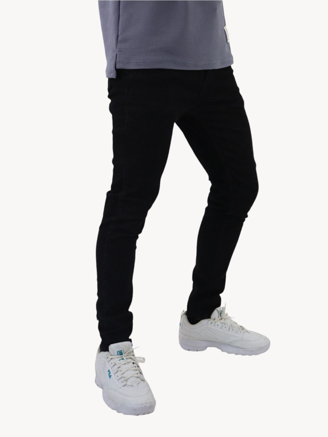 Jeans skinny negro jaspeado (NUEVA TEMPORADA)