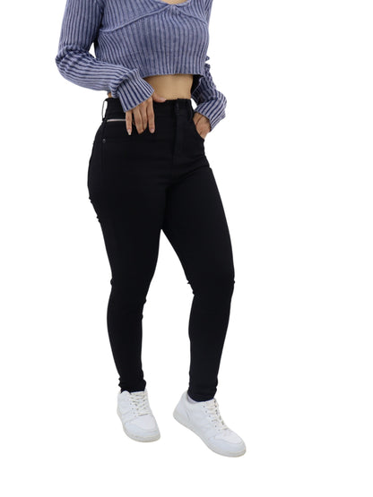 Jeans skinny tiro alto