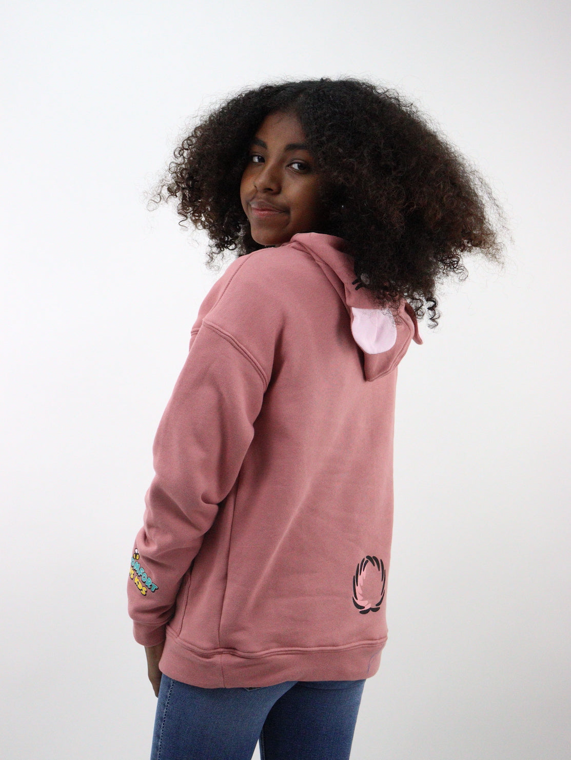 Sudadera de color rosa con capucha en forma de oso (NUEVA TEMPORADA)