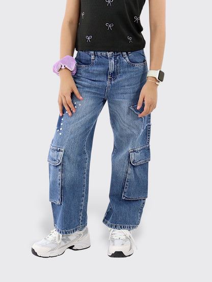 Jeans Wide Leg Cargo