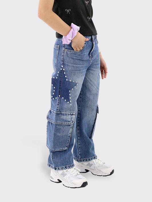 Jeans Wide Leg Cargo