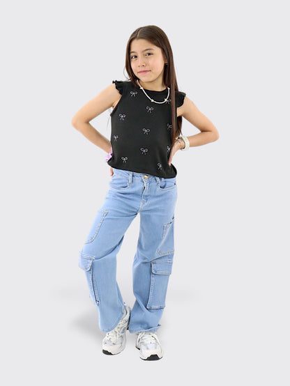 Jeans Wide Leg Cargo