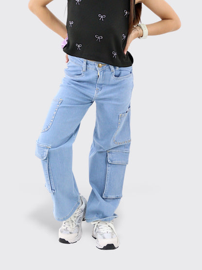 Jeans Wide Leg Cargo