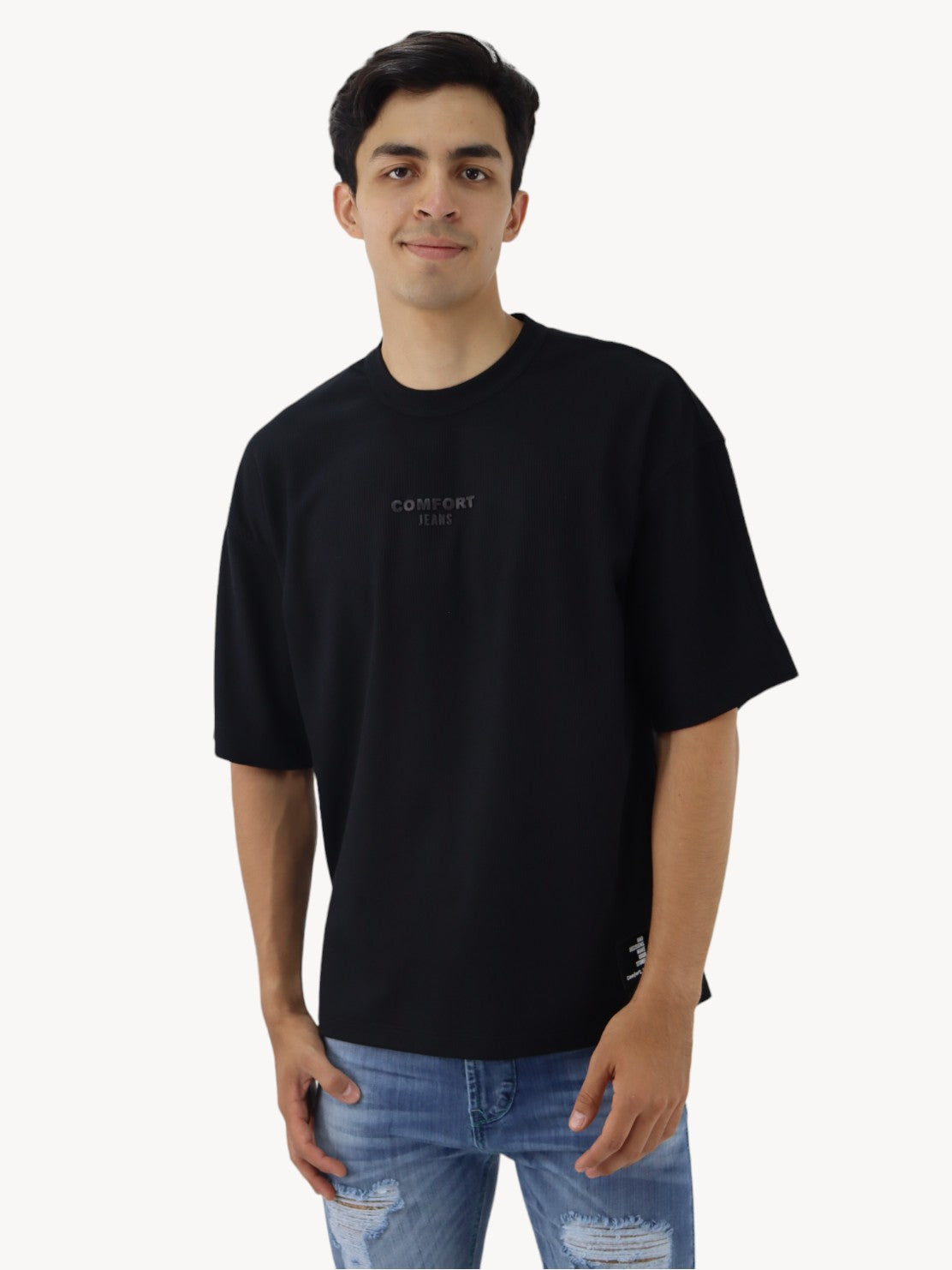 Playera oversize con gráfico de color negro (NUEVA TEMPORADA)