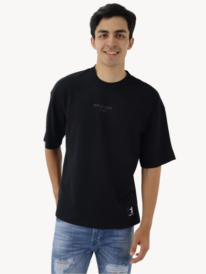 Playera oversize con gráfico de color negro (NUEVA TEMPORADA)