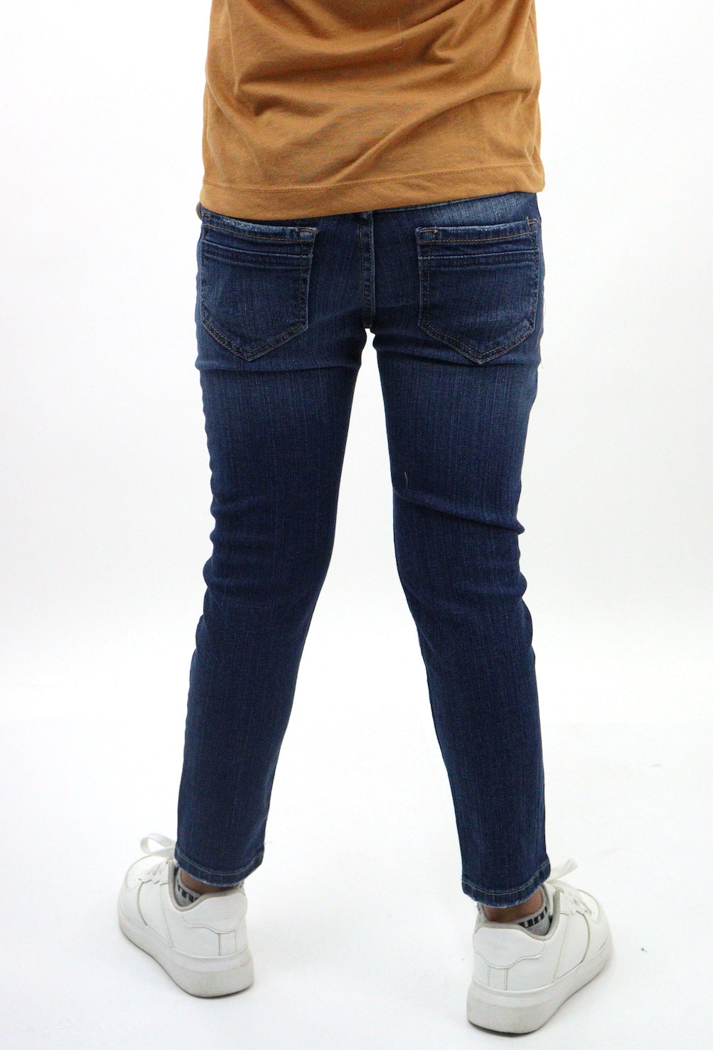 Jeans skinny de color azul oscuro con destrucción (NUEVA TEMPORADA)