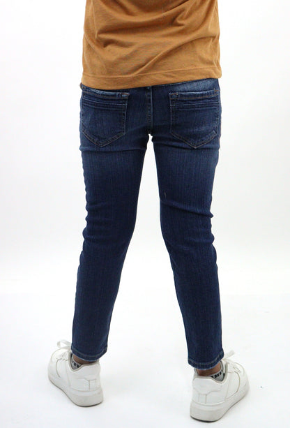 Jeans skinny de color azul oscuro con destrucción (NUEVA TEMPORADA)