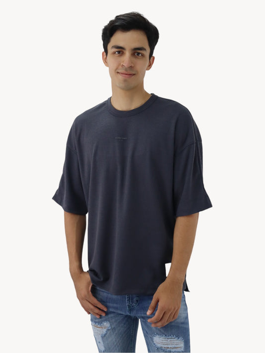 Playera oversize con gráfico de color gris oxford (NUEVA TEMPORADA)