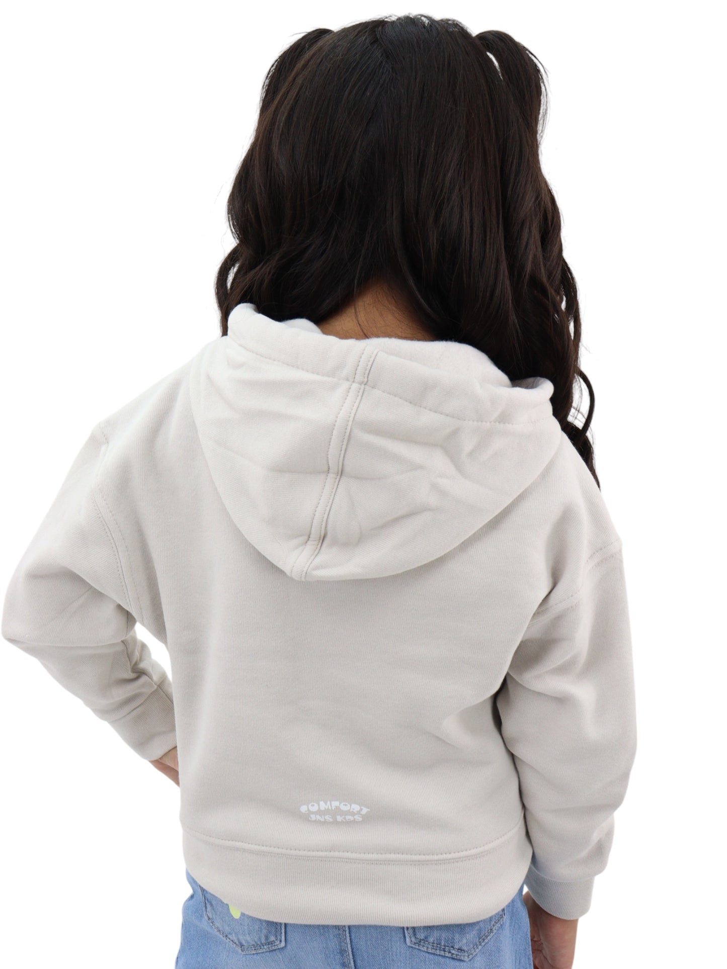 Sudadera beige con jaretas de osos